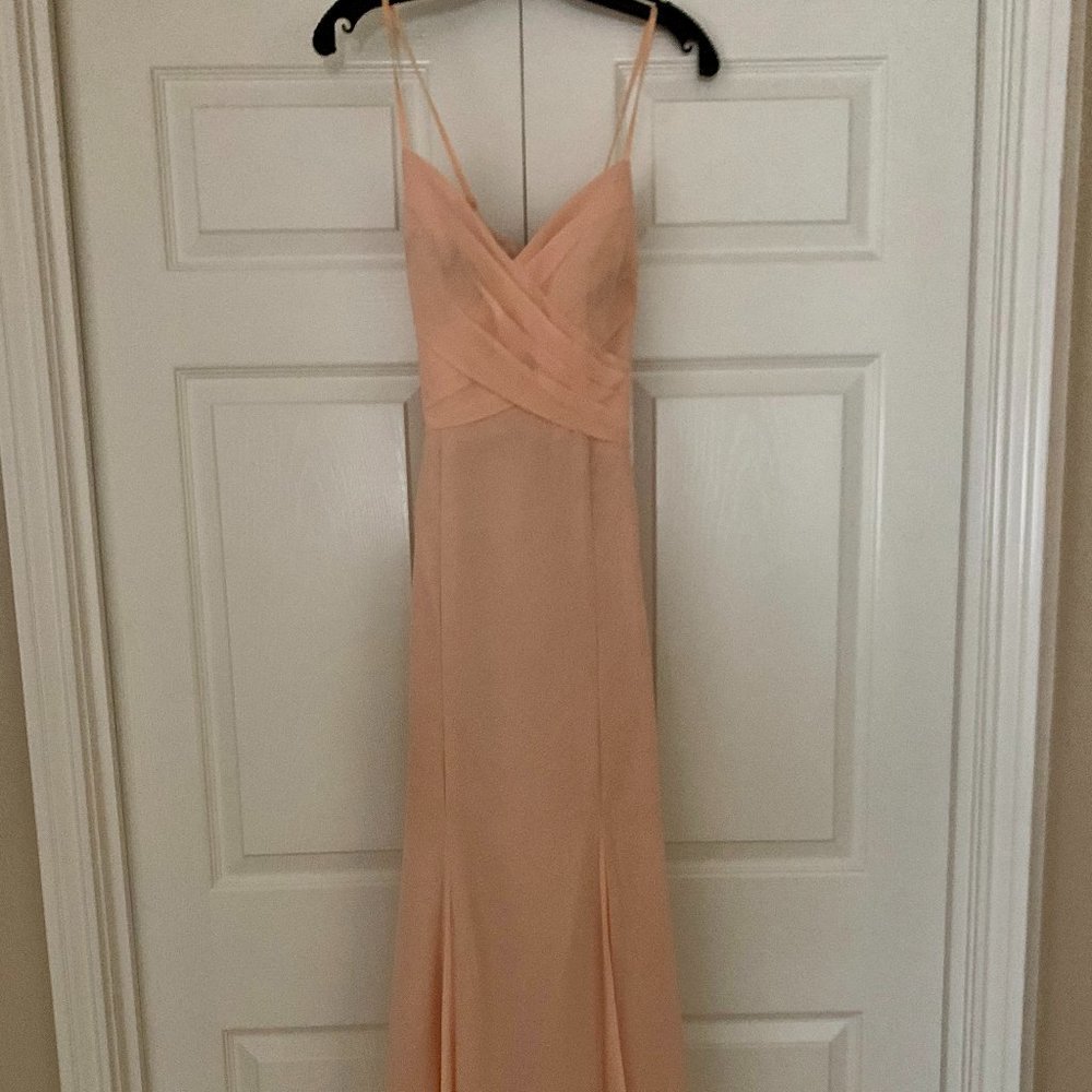 Azazie Carolina Dress in Pearl Pink - Picture 1 of 9